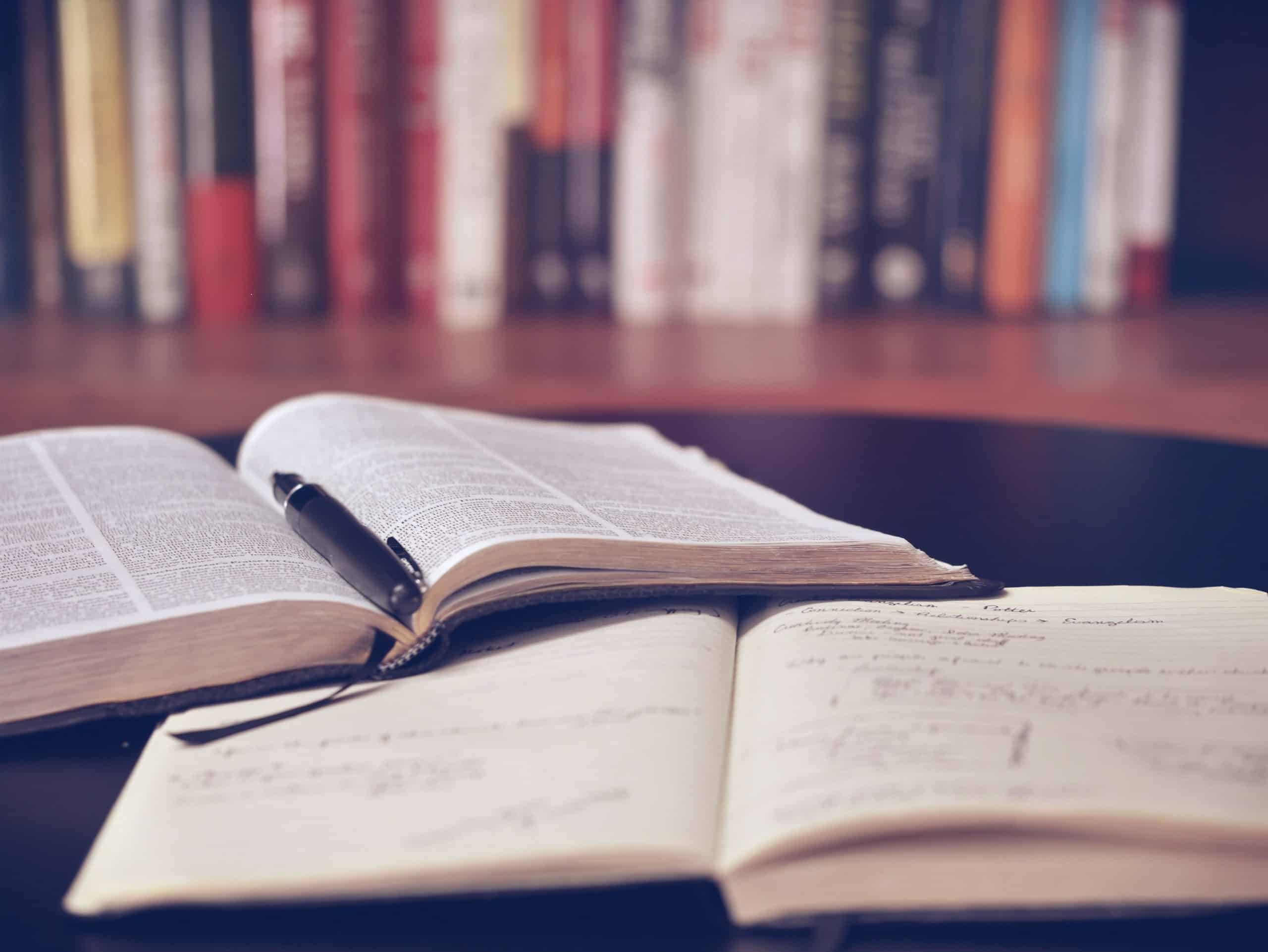 Image of books and notebook