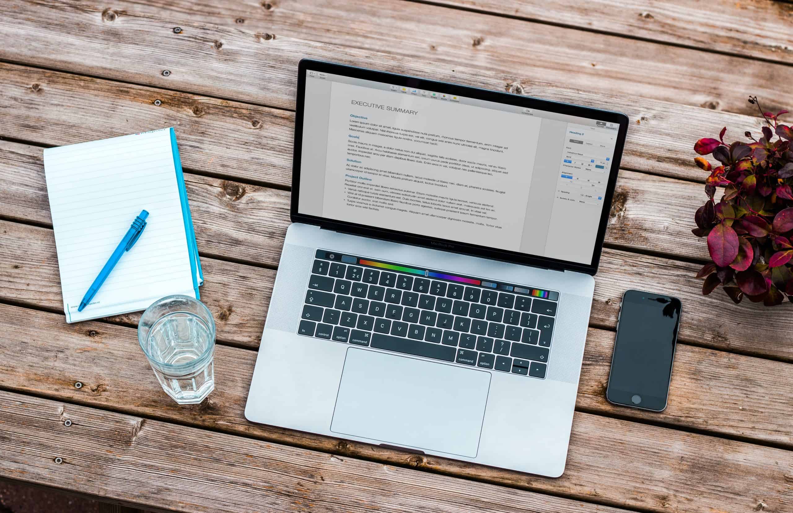 Image of a laptop on a table