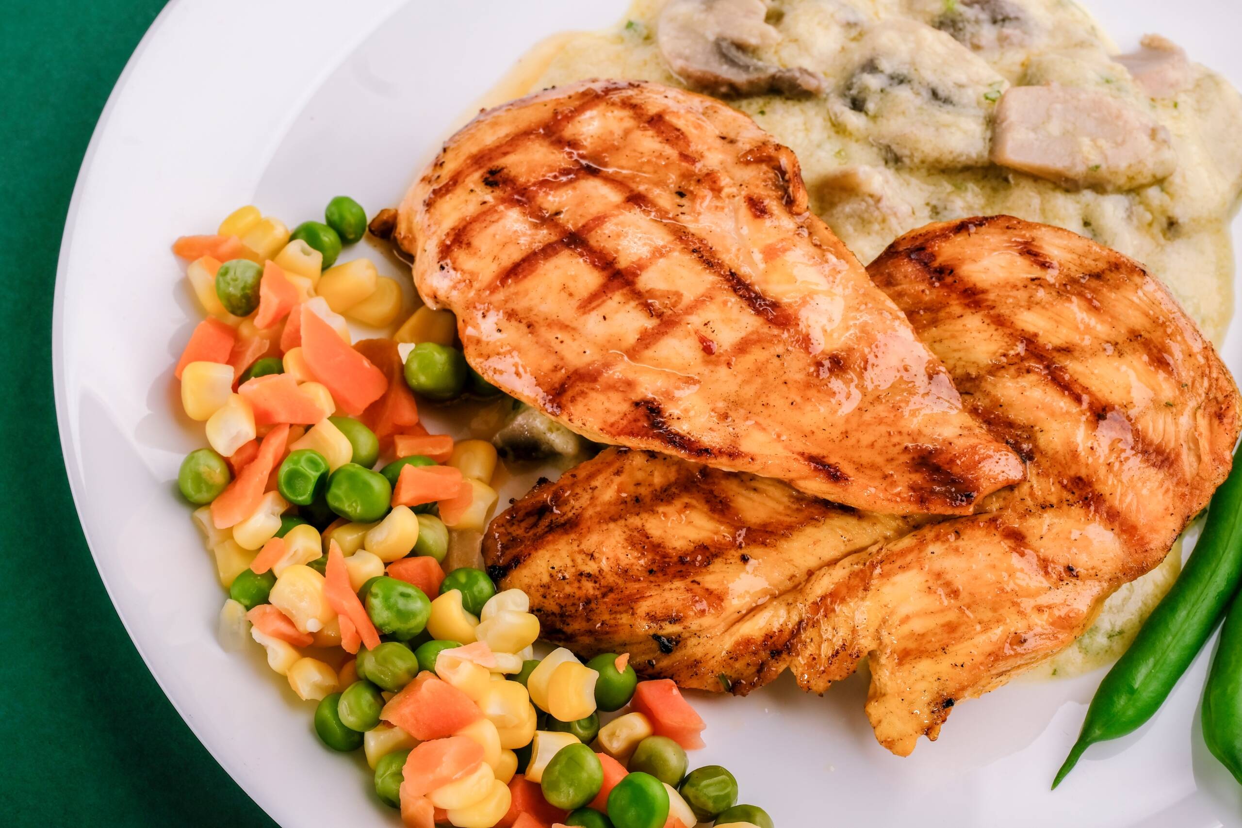 image of chicken and veggies on a plate